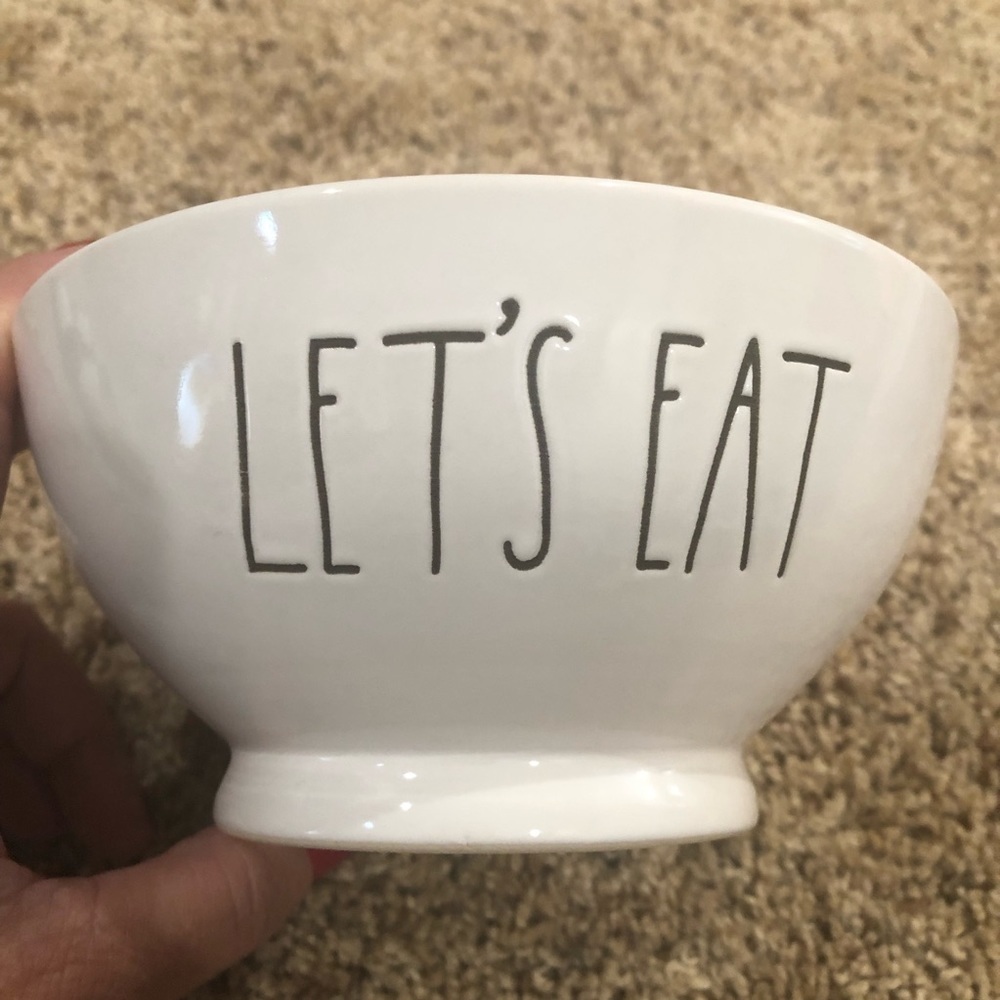 Rae Dunn by Magenta LET’S EAT Ice Cream/Cereal LL Bowl/ original cream color